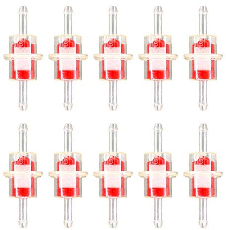 AISEN 10 Stück Kraftstofffilter Benzinfilter Klein Transparent für Motorrad 3/16 5mm Hose Arctic Cat Inline Fuel Filter ATV UTV Snowmobile Watercraft PWC 0470-988