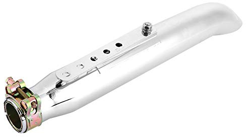 EBTOOLS per silenziatore personalizzato Tubo di scarico, silenziatore di scarico galvanico tubo di scarico universale per moto in acciaio inossidabile con riduttore 35/39/43mm