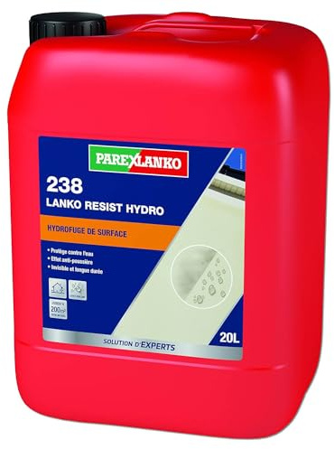 PAREXLANKO 238 LANKO RESIST HYDRO, protezione antimacchia, impermeabilizzante a lunga durata e invisibile per tetti, facciate e terrazze. 20L, circa 100 m².