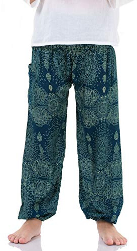Kinder Mandala Haremshose Aladinhose – handgefertigt in Thailand nach Original Schnittmuster, für Jungen & Mädchen