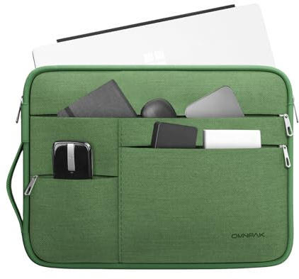 Omnpak Laptop Tasche Hülle 13-Zoll für Surface Pro 12/11/10/9/8/7 | Laptoptasche Schutztasche mit Seitlicher Trageriemen, Wasserabweisende Laptop Tragetasche