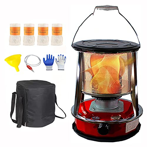 Xrdbfd Petroleumofen, Petroleum Heizung Für Innenräume, Tragbare Petroleumheizung, Große Petroleumkocher Heizer Für Camping, Zelt Heizung, 4.6/6L Petroleumofen,4.6Lred