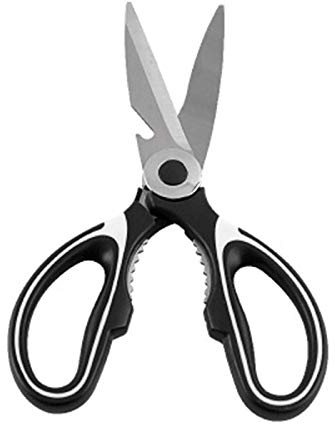Kitchen Scissors - Heavy Duty Utility Come Apart Kitchen Shears for Chicken, Meat, Food, Vegetables Black And White Handle,Kitchen Tools Gadgets
