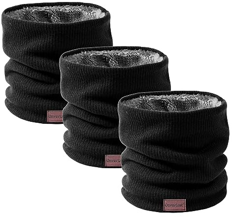 Onvavient Schal Herren Winter, Winter Halsschlauch Ski, Schlauchschal Halstuch Halswärmer Gesichtsschal Fleece Loop Schal Männer Frauen Warm Dick Loopschal Nackenwärmer