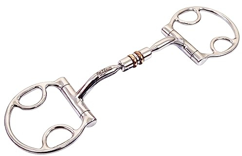 BAR H EQUINE D Ring Horse Snaffle Bit W/Roller Copper Mouth | Bits for Horses and bridles