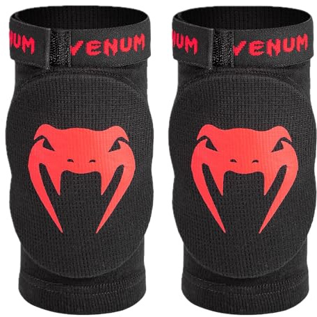 Venum VENUM-0482-100-N-L Protectores de Codo, Adultos Unisex, Negro/Rojo, L