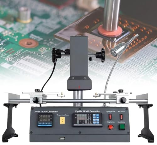 VNATWGOO Stazione di Dissaldatura per Rilavorazione di Circuiti Stampati da 220 V, con Staffa di Tipo Guida Lineare + Asta di Anomalia, Dispositivi di Saldatura, Strumento di Riparazione del Telefono