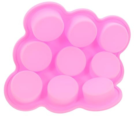 Amosfun Stampo in Silicone Cilindrico Tondo 9 Fori per Dolci Fatti in Casa Facile Pulizia, per Saponi Artigianali e Attività Creative Domestiche