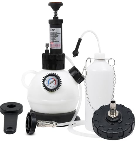 SMOTIVEPRO 2L Manual Brake Bleeder Fluid Pump, One Man Professional Brake Bleeder Kit Suitable for Hyundai,Mitsubishi,Nissan,Subaru,Chrysler,Dodge,Ford(Late Model) and Some Lincoln Cars