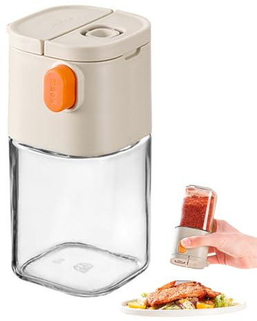 Pasdrucn Pot à Épices En Verre, Boite Rangement Cuisine Pour Epices, 180ml Bocaux En Verre, Bocaux Epices Boite Epices Cuisine, Pot En Verre Avec Couvercle Epices Cuisine (Gray)