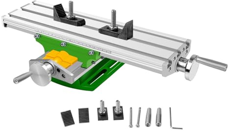 Vanttokeey Compound Slide Table, Multifunctional Miniature Bench Drill Worktable Milling Working Cross Table Milling Machine Drilling Slide Table X-Y(B(6330))