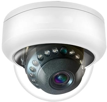 KKENZA Telecamera di videosorveglianza 4K Poe Dome IP 48V Poe/DC 12V 4MP/5MP/8MP Telecamera di Sicurezza CCTV con Visione Notturna for NVR(3.6mm,4K DC 12V)