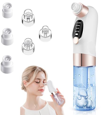 Succionador de Puntos Negros, Limpiador de Poros Facial Eléctrico Con 6 Cabezales 3 Modos, Extractor de Puntos Negros Facial para Eliminars Puntos Negro, Comedones y El Acné Graso