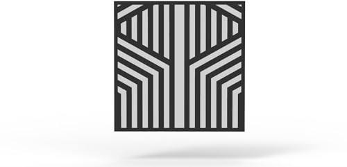 Paneles Acústicos Decorativos 20x20cm Gunner Smoke – Absorbentes de Sonido con Diseño Geométrico en Colores Modernos – Espuma de Alta Densidad y Carcasa de PLA Sostenible (Ebano, Pack de 8)