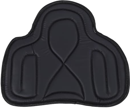 ANKROYU Sattelunterlage, esattelunterlage, Westernsattelunterlage, Premium-PU-Leder, stoßdämpfend, verdickt, atmungsaktiv, Reitausrüstung für Reiten, Trailreiten (Schwarz)