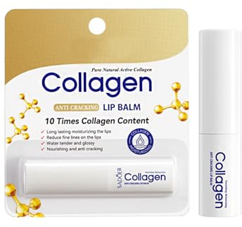 Virecose Collagène Baume à Lèvres Hydratants, Soin Nourrit Hydrate et Protège les Lèvres, Lip Balm Stick Répare et Nourrit les Lèvres Sèches et Gercées