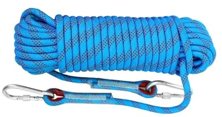 XUFHSEO Kletterseil 10M/20M/30M Statisches Abseilen im Freien(20m)
