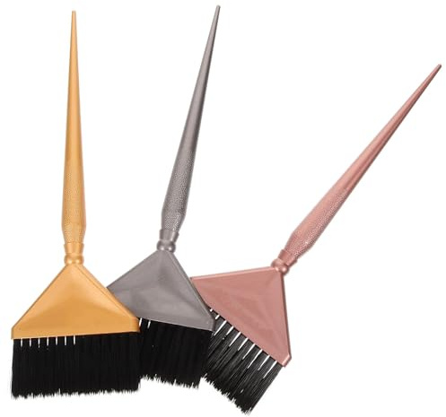 LOORGVEL Kit de 3 Piezas Cepillo para Teñir Cabello Cerdas de Nylon Resistentes y Peine de Plástico para Uso Profesional y Doméstico