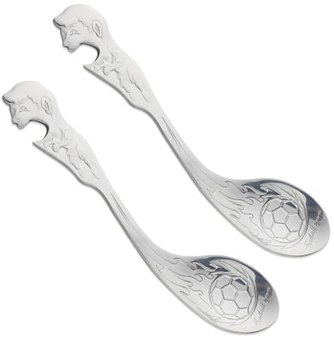 CATZUM 2 Piezas Abrebotellas de Fútbol Llavero - Divertido Abrecervezas para Hombres, Regalo para Fans del Fútbol (Plata)