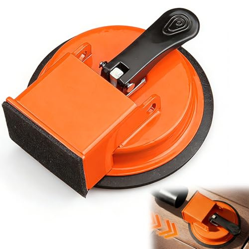 Laminate Floor Gaps Fixing Tool, Adjustable Suction Cups Gripper, Heavy Duty Grabber with Suction Cup, Plank Grabber Tool for Wood Tile Baseboard Paver Construction Kitchen Living Room (Orange)