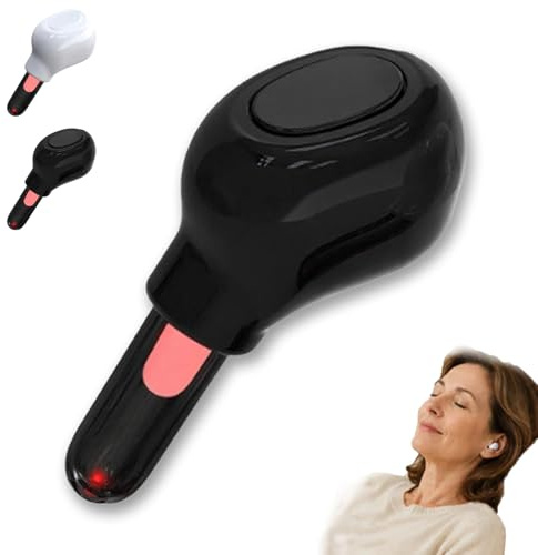 Dispositivo auricolare a luce rossa Somnial NeuroTone 650nm, strumento portatile per la fototerapia del canale uditivo, dispositivo per il benessere dell'orecchio a mani libere, ricaricabile (Black)