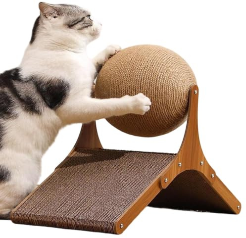 Tablero Rascador para Gatos con Bola De Sisal, Rascador para Gatos - Juguet