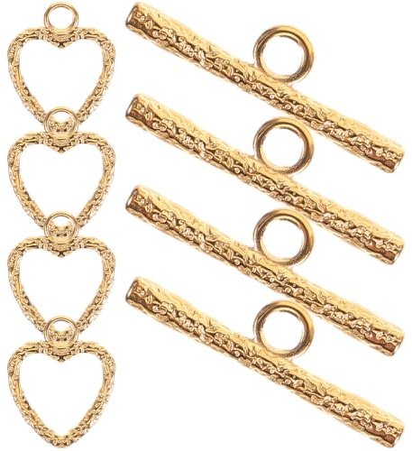 ARTIBETTER 2 Ensembles Fermoirs pour Bracelet et Boucles de Collier en Acier Inoxydable Or, Accessoires de Connexion pour Bracelets et Colliers, Fabrication de Bijoux