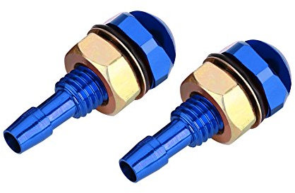Qiilu scheibenwaschdüsen, Waschdüse Auto, 2 Stücke Universal Aluminiumlegierung Auto Windschutzscheibe Sprayer Washer Düse (Blau)