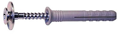 Nageldübel FIX-S Senkkopf 6x60/20 | 100 Stück | Dübel aus reinem NYLON mit verzinkter Kreuzschlitz-Nagelschraube und einer verzinkten Scheibe Ø 20 mm.