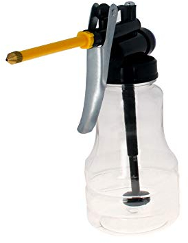 Utoolmart Ölkanne Ölpumpe Öl, 250g transparente Hochdrucköler Schmierung Ölpistole Dose mit starrem Auslauf Daumenpumpenwerkzeug 1Stk