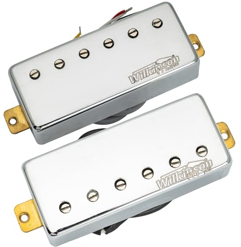 Wilkinson M-Serie Keramik Mini Humbucker Tonabnehmer Pickups Set Chrom | für LP/Fire-bird E-Gitarre