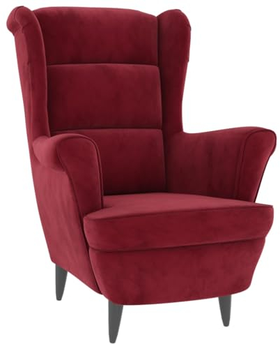 vidaXL Sessel Weinrot Samt