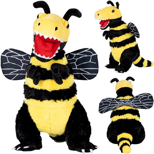 Randimals B-Rex Dino Plüschtier & Biene Kuscheltier Hybrid - B-Rex & Stofftier Biene Plüschtiere - Knuddeliges Kuscheltier T-Rex & Biene - Niedliche Plüschtiere Freundschaft & Abenteuer