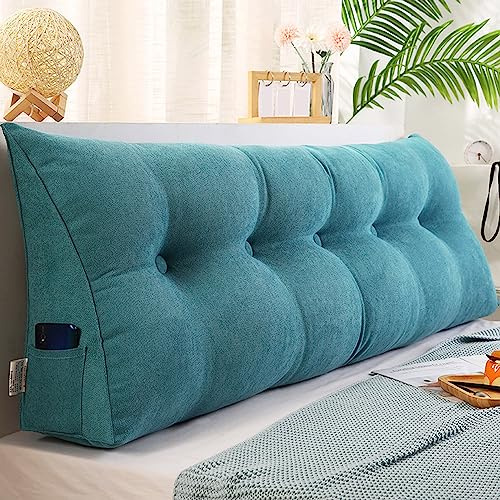 XIEMINLE Almohada lumbar triangular de cabecero para ventana salediza, sofá tatami de dormitorio, reposacabezas de cama, cojín de respaldo para lectura, almohada de descanso para lectura, cojín lumbar