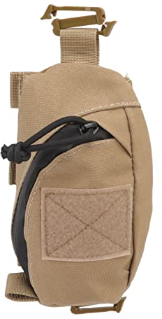 Tiiyee Sac à Dos Bandoulière Pochette, Clip Sur Pochette Sac De Fixation Accessoire Clip Divers Poche Smartphone Pack étui Support Téléphone Extérieur Pour Randonneurs Voyageurs étudiants (Kaki)