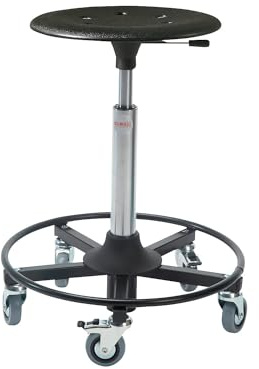 kaiserkraft | Schweißer- und Montagehocker | Sitz aus schlagzähem Kunststoff | Sitzhöhe 460-650 mm | Fußring