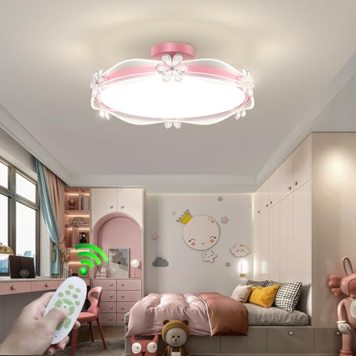 RuiRfh Moderne LED Deckenleuchte im Ringdesign dimmbare Deckeneinbauleuchte mit Fernbedienung deckennahe Kristallleuchte geeignet für niedrige Deckendekoration Wohnzimmer Schlafzimmer Küche Deckenlamp