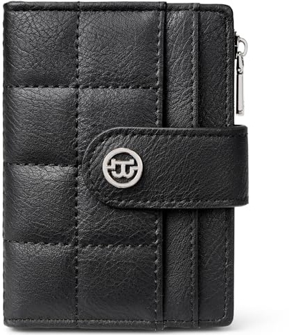 BOSTANTEN Kleine Geldbörse für Damen PU Leder RFID-Blockierung Kreditkartenetui Kompakte Portemonnaie mit Reißverschluss Münztasche