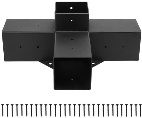 Soporte para Cenador, Soportes Vigas Superiores, Kit de Pérgola, Montaje en Pared Pérgolas Patio, Cenadores, Cabaña Troncos (4 Maneras)