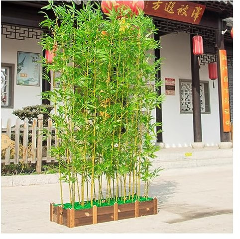 Planta de árbol de bambú artificial de 1,5 m de alto, moderna, decoración para ceremonia de boda, hogar, oficina, granja, interior y exterior, planta de bambú sintético (tamaño: 100 cm, 16 x 1,5 m)