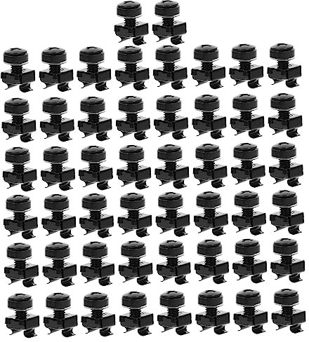 iplusmile 50sets Viti e Dadi Per Montaggio Rack Facile Installazione e Uso Cerniere Per Armadietti e Macchinari Accessori Professionali