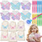 G.C Schmetterlings Party Mitgebsel Kindergeburtstag UV Stift mit Lampe Notizbuch Kordelzugbeutel Geschenktüten Give Aways Gastgeschenke Kindergeburtstag Pinata Füllung Mädchen