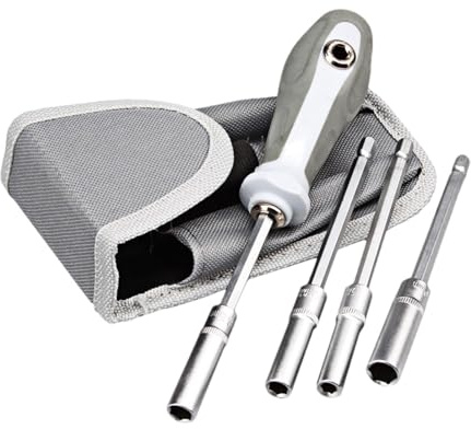 Chiave a bussola, estrattore di chiavi a bussola esagonali, set di cacciaviti metrici in 4 misure, strumento di riparazione della bicicletta, strumento di svitamento portatile per viti da 5,5 mm,
