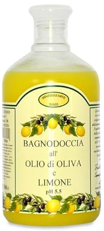 Olivolja och citron duschbad, kroppstvätt, naturlig duschkräm, 1 st - 500 ml