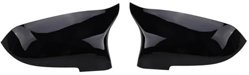 MYAAEPYMKK Seitenspiegelkappe Für 5er-Serie Für F10 Für LCI 2014-2017 Für F07 Für F01 Rhyming Rückspiegelabdeckung Seitenspiegelkappe Spiegelkappen(Glossy Black)
