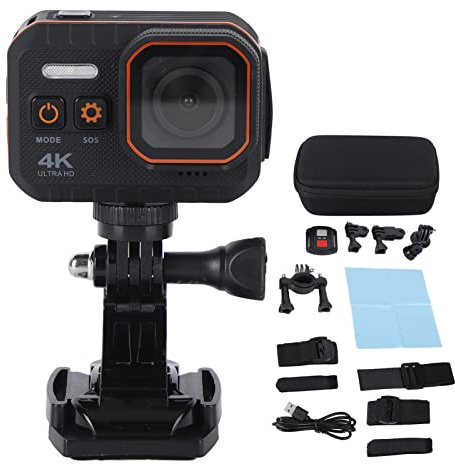 UPALDHOU Underwater Action Camera, 4K 60fps 2in IPS Color Display IP68 Wide Angle Underwater Camera for Outdoor