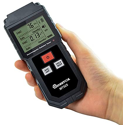 Contatore Geiger MT525. Campo elettrico del tester di radiazione elettromagnetica digitale EMF Domimetro digitale del contatore del palmare del misuratore LCD. Rivelatore