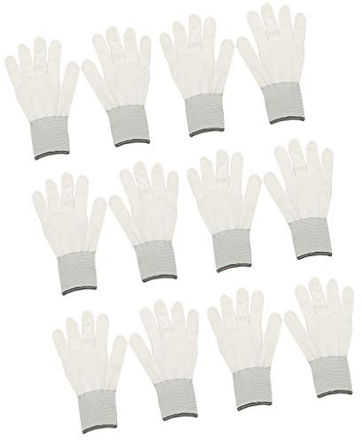 ZIUBMVDYC Guanti da Lavoro Guanti da Giardinaggio, 6 Paia di Strumenti for l'applicazione di Adesivi in ​​Vinile for Avvolgere l'auto in Cotone