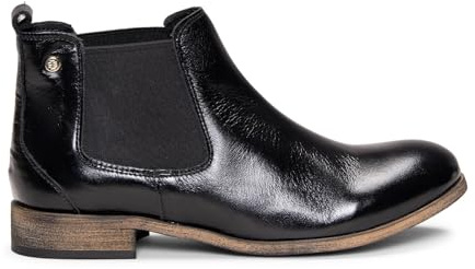 miMaO Botines bajos con elásticos laterales en piel NEGRO CHAROL, EU 39