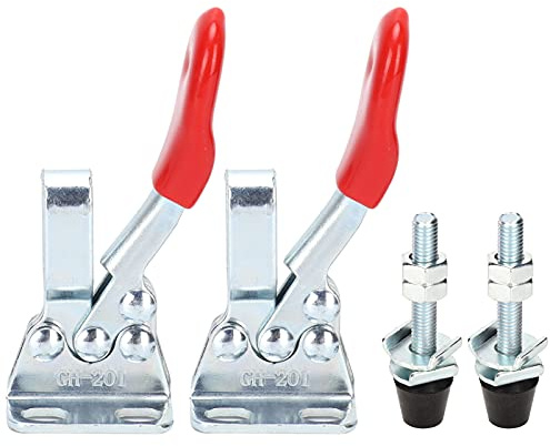 ANKROYU Morsetto a levetta Morsetto orizzontale a sgancio rapido Attrezzo manuale antiscivolo per installazione di attrezzature per la lavorazione del legno e decorazioni per la ca